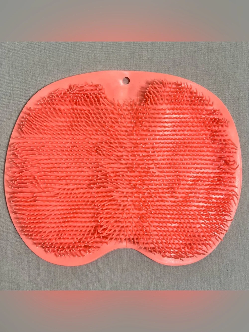 Silicone Shower Foot and Back Scrubber Mat - Coral Pink